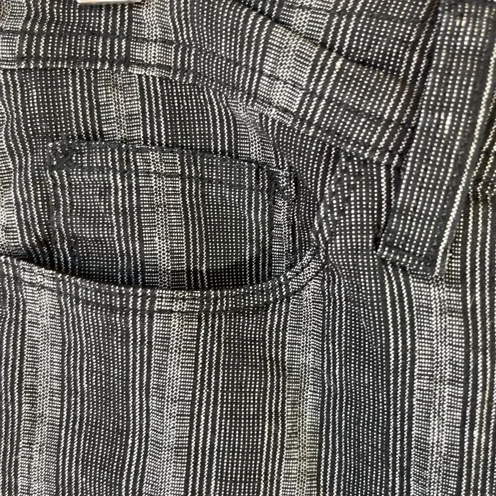 NYDJ Black Striped Linen Blend Trouser Pants‎ Sz 0 - Picture 10 of 13